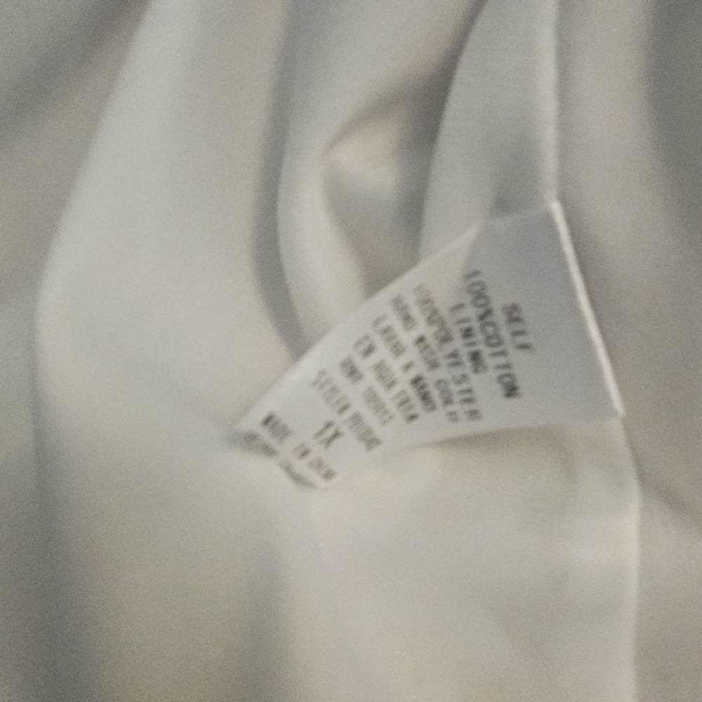 Andree By Unit Taupe Babydoll Mini Dress Womens 1X Beige Cream Stripe Lined - Picture 6 of 7